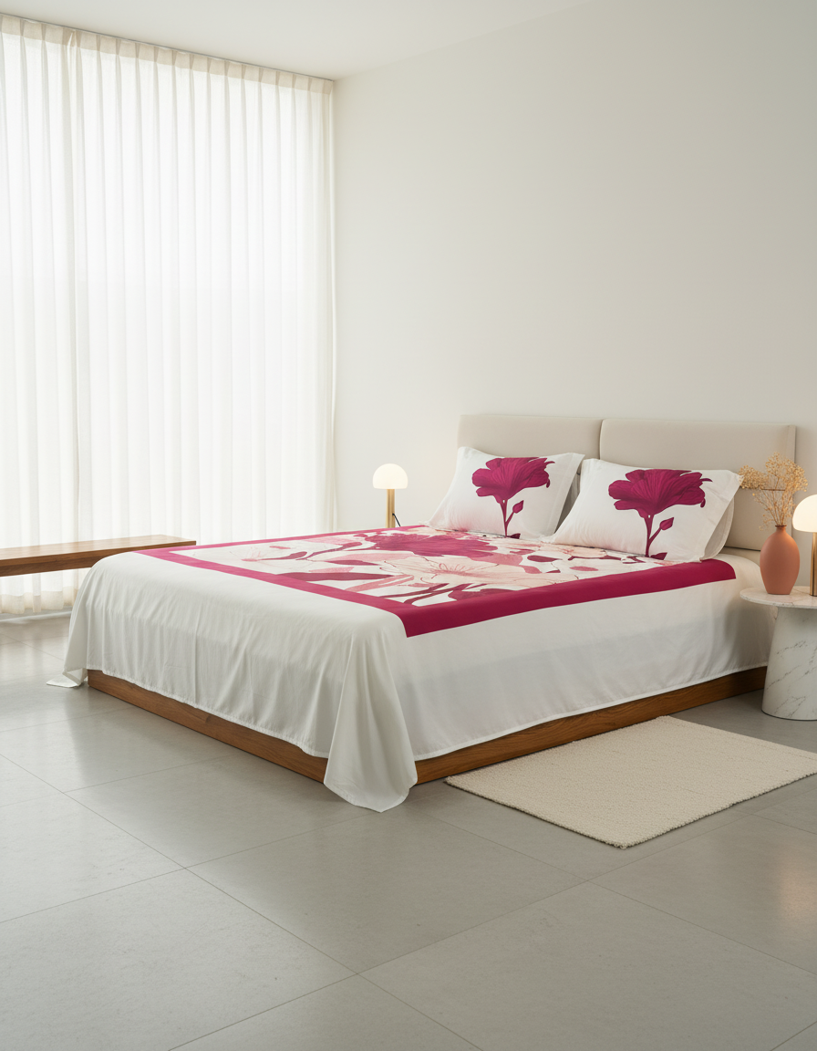 Athenas – 400 TC Printed Bedsheet (D4)