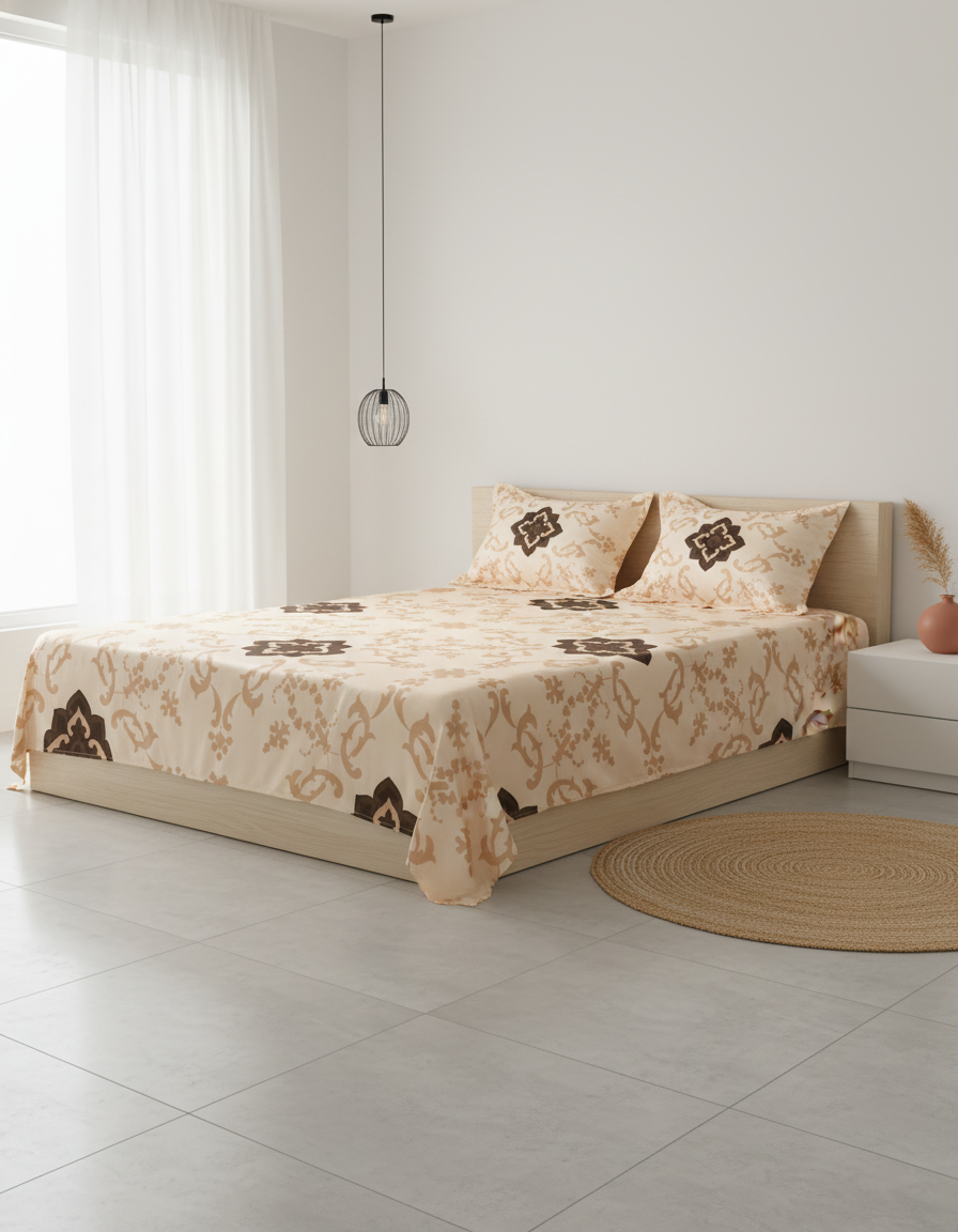 Athenas – 400 TC Printed Bedsheet (D5)