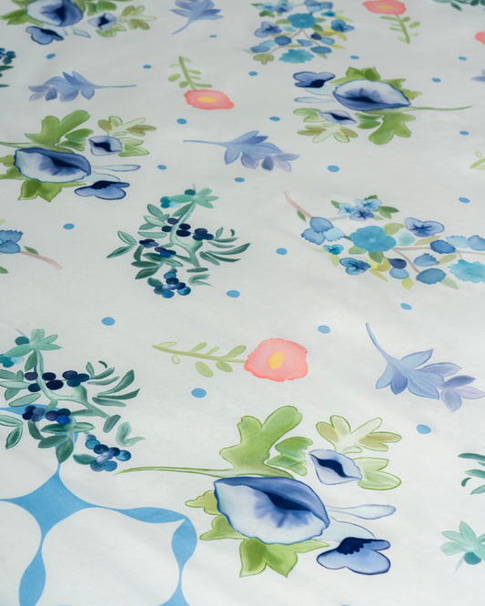 Athenas - Floral 100% Cotton 400 TC Digital Print Bedsheet Set