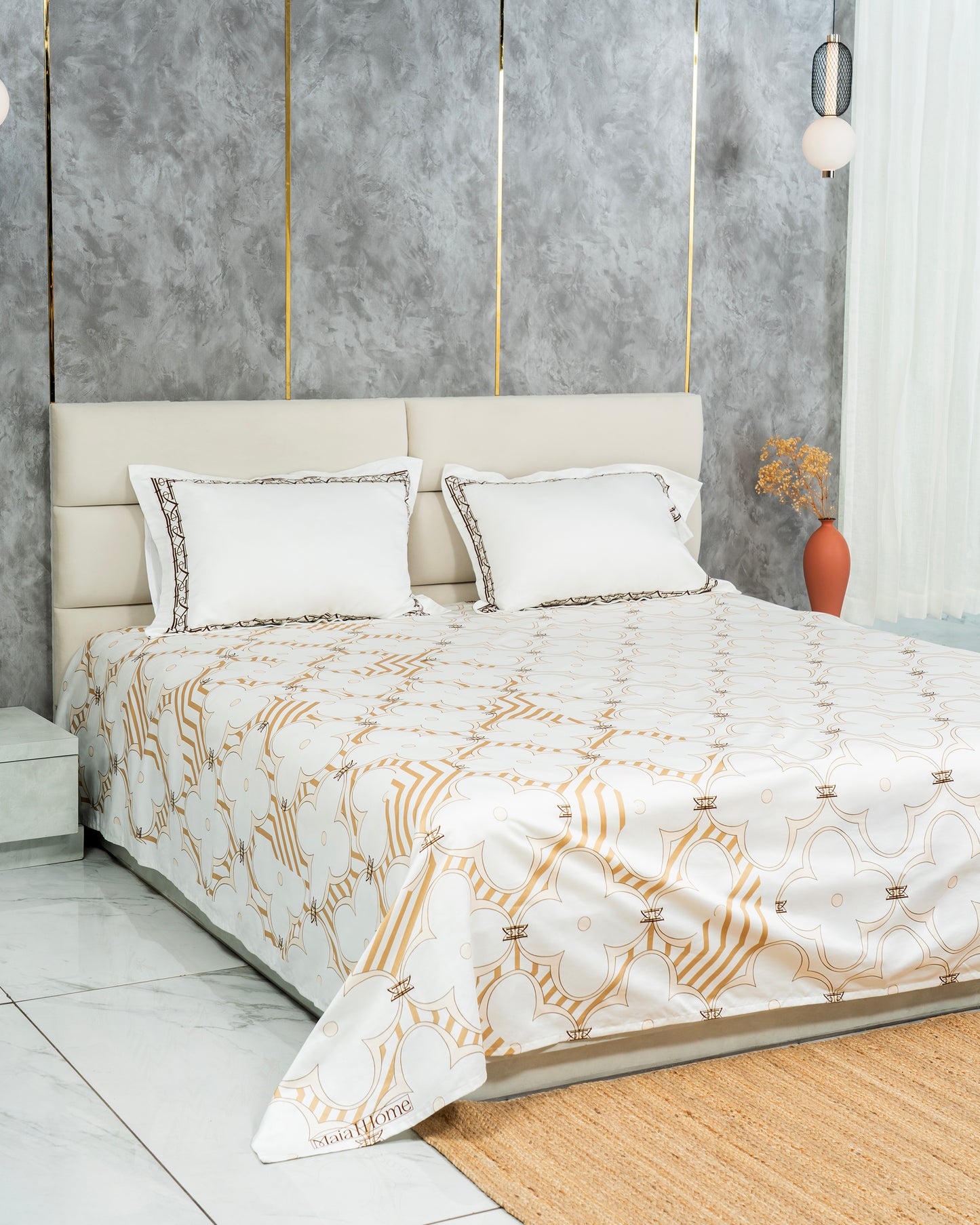 Elysian – 600 TC Printed Bedsheet (D8)