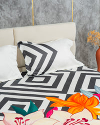 Elysian – 600 TC Printed Bedsheet (D12)