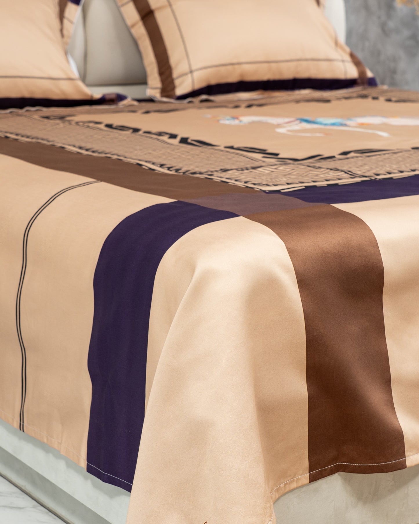 Elysian – 600 TC Printed Bedsheet (D13)
