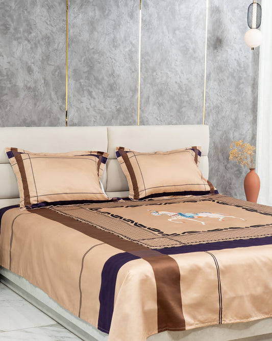 Elysian - Heritage 100% Cotton 600 TC Digital Print Bedsheet Set