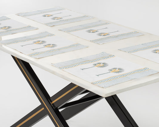 Titiksa 100% Premium Cotton Hand Block Print Table Runner Set