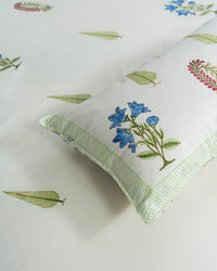 Emerald – Handblock Print Bed Sheet Set (D4)