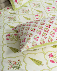 Emerald – Handblock Print Bed Sheet Set (D6)