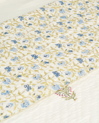 Saanjh 100% Premium Mulmul Cotton Hand Made & Hand Block Print Quilt - King