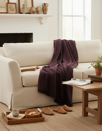 Soft Acrylic Wavy-Pattern Throw - Amitie