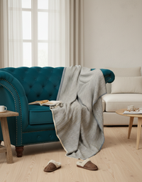 Soft Acrylic Wavy-Pattern Throw - Amitie