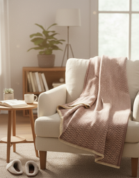 Soft Acrylic Wavy-Pattern Throw - Amitie