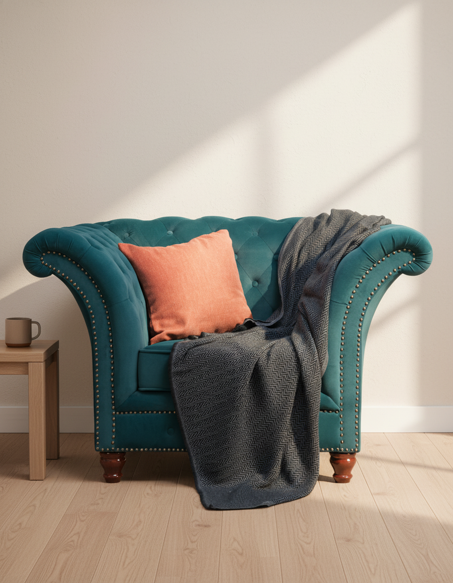 Soft Acrylic Wavy-Pattern Throw - Amitie