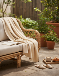 Soft Acrylic Wavy-Pattern Throw - Amitie