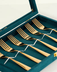 Carlton Dinner Fork Gold Set 6 Pcs