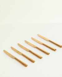 Carlton Dinner Knife Gold Set 6 Pcs