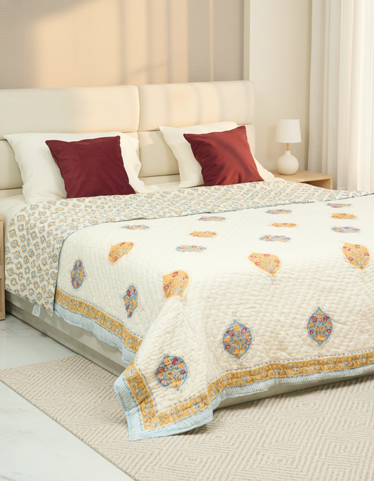 Saanjh Hand Block Quilt