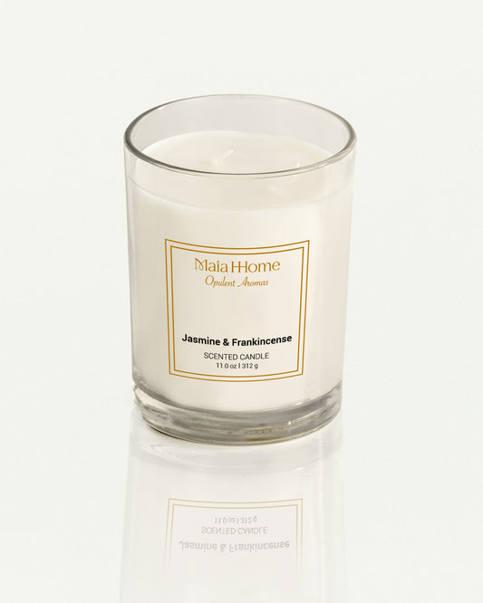 Jasmine & Frankincense Scented Candle