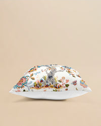 Hand-Embroidered Botanical Cushion - Floriate 101