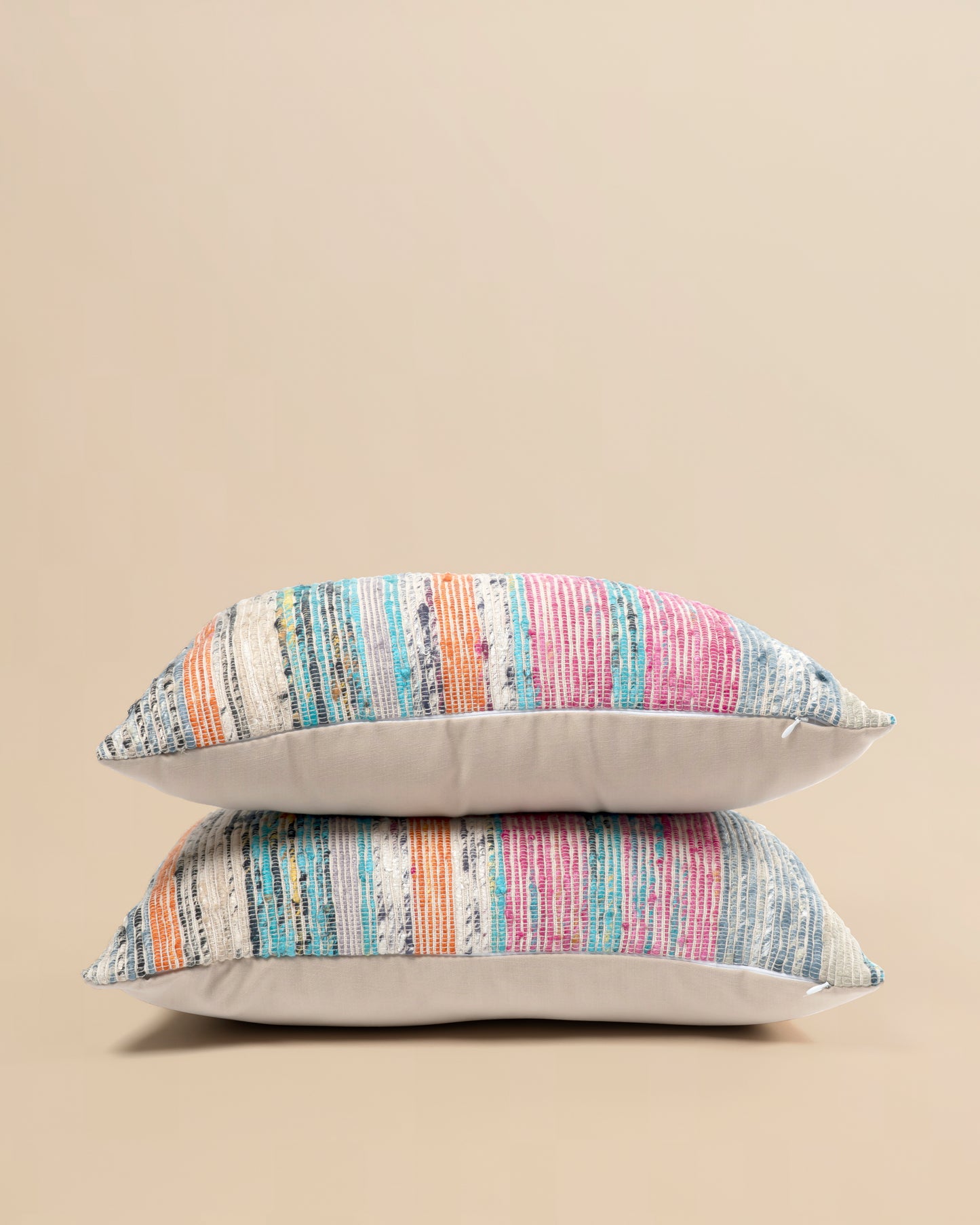 Handwoven Striped Rectangular Cushion - Naisha 102