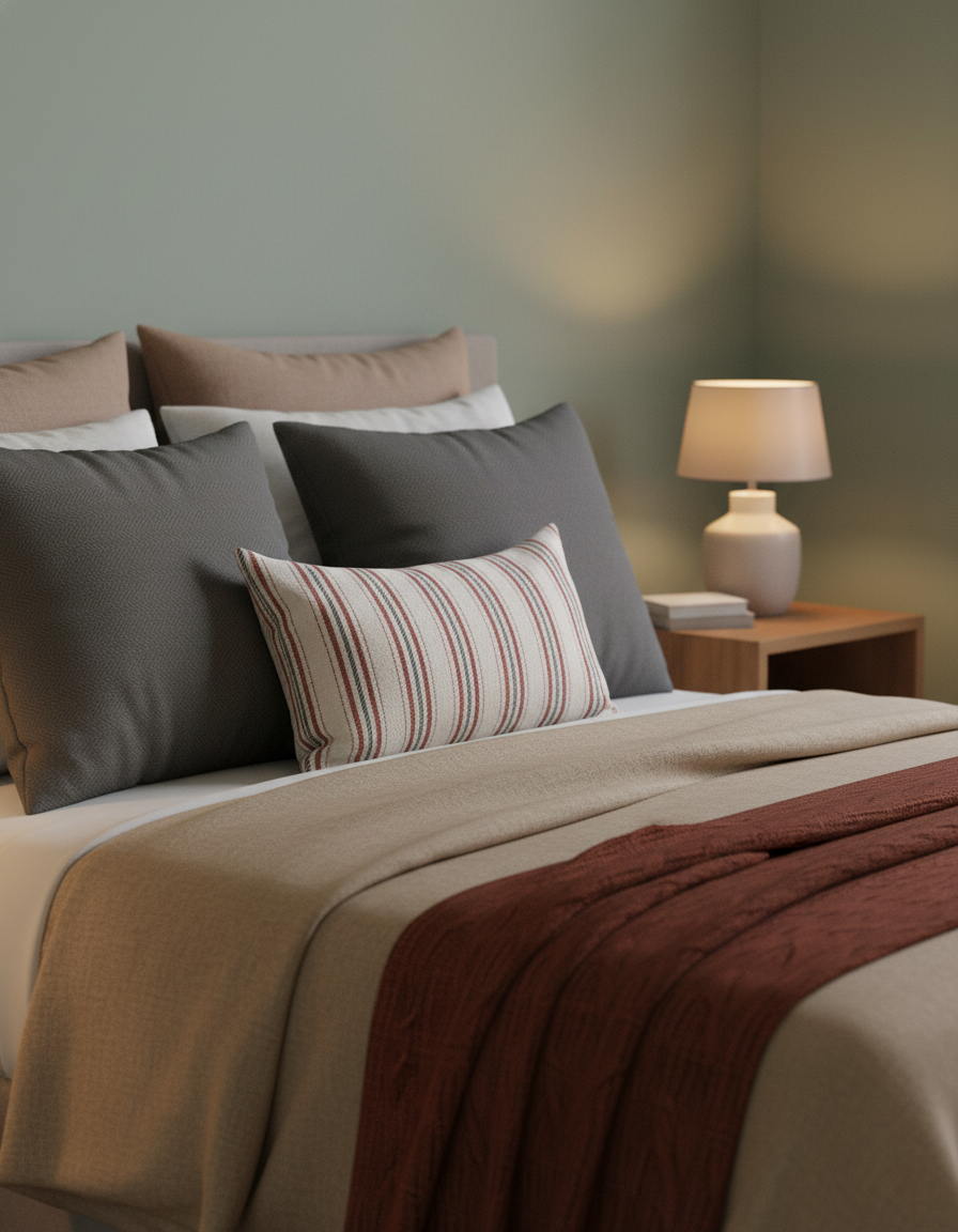 Handwoven Farmhouse-Style Cushion - Indiana 106