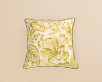 Elegant Jacquard Botanical Cushion - Davina 101