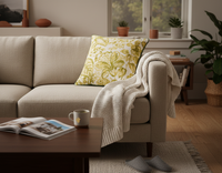 Elegant Jacquard Botanical Cushion - Davina 101