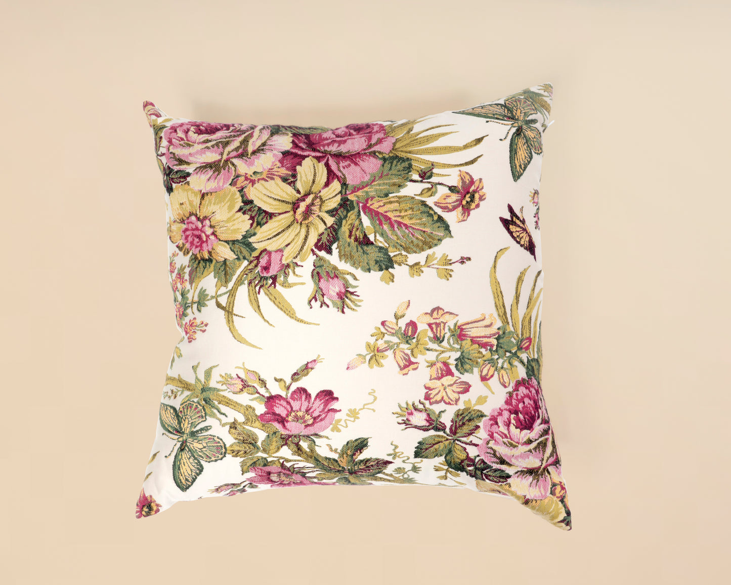 Vintage Jacquard Floral Tapestry Cushion - Veronica 101