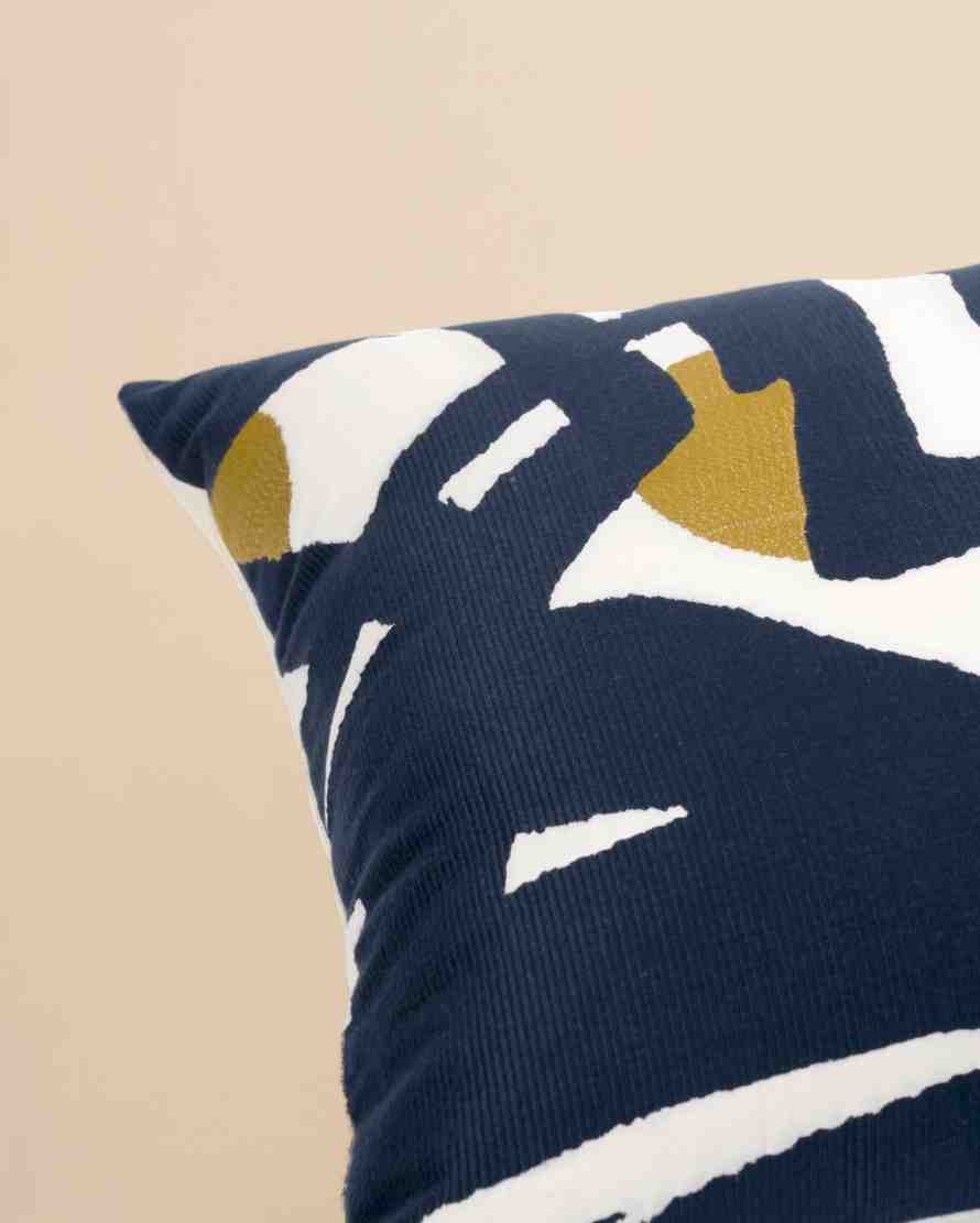 Bold Abstract Jacquard Cushion - Rut 101