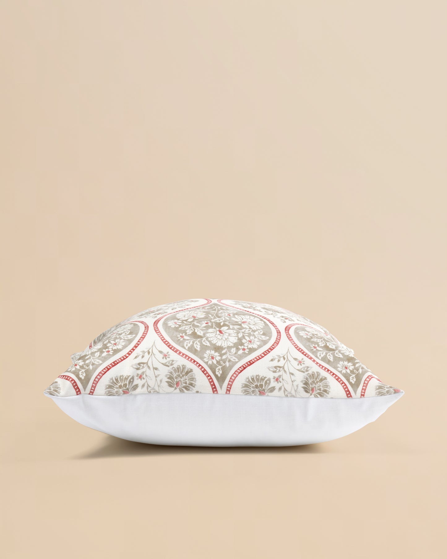 Jaipur-Style Ogee Lattice Cushion - Verse Apple 603