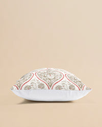 Jaipur-Style Ogee Lattice Cushion - Verse Apple 603