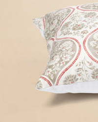 Jaipur-Style Ogee Lattice Cushion - Verse Apple 603