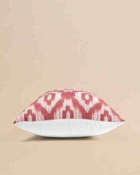 Ikat-Style Geometric Cushion - Potter 4100 Cherry 304