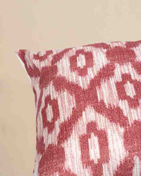 Ikat-Style Geometric Cushion - Potter 4100 Cherry 304