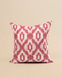 Ikat-Style Geometric Cushion - Potter 4100 Cherry 304