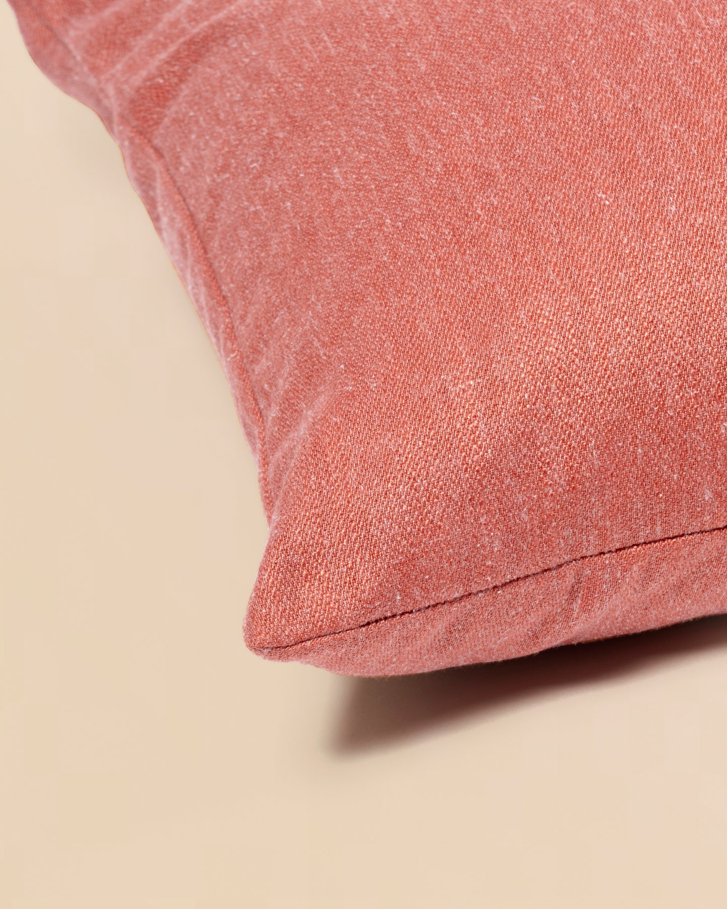 Terracotta–Coral Textured Cushion - Ontario 101