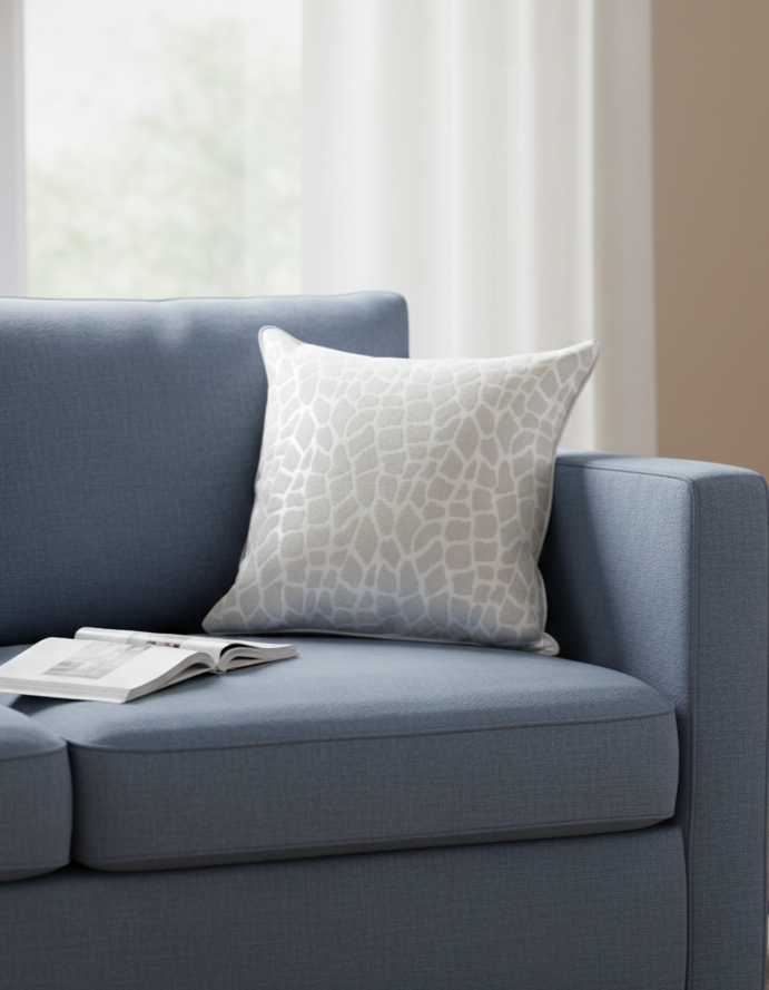 Luxury Pebble-Textured Jacquard Cushion - Melina 102