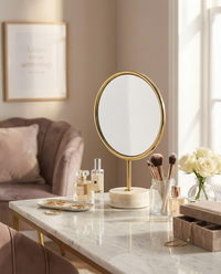 Table Top Round Mirror