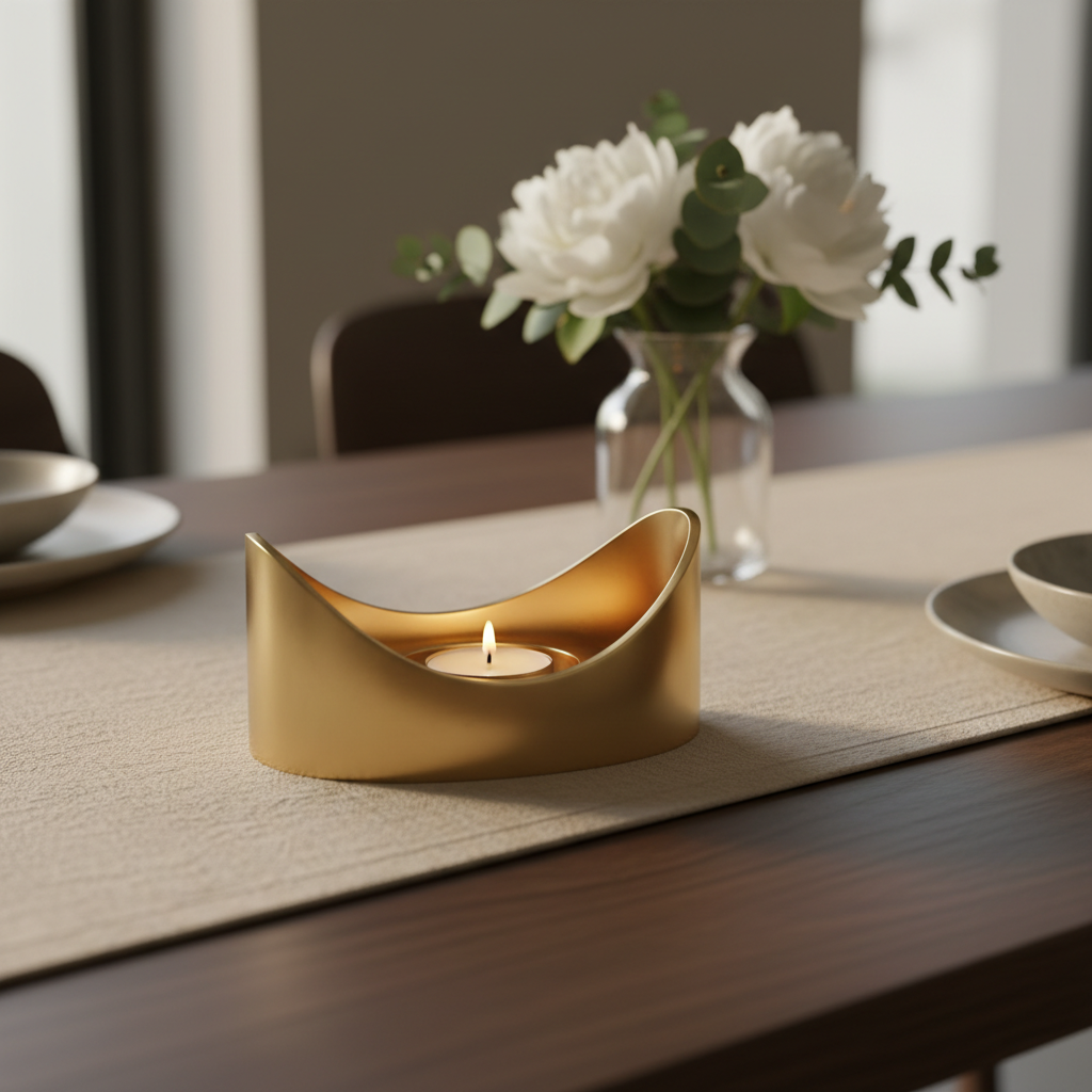 Illuminate your home with the MaiahHome Handcrafted Brass Candle Holder — where minimalism meets luxury.

Each piece is individually cast and polished by artisans, offering a warm metallic sheen that complements any décor style.

Perfect for dining tables, sideboards, or gifting — this elegant piece turns every corner into a moment of calm.

Key Features:

Pure brass with hand-polished finish

Anti-tarnish coating

Suitable for tealight or taper candles

Handmade by Indian artisans

Ideal for festive décor 