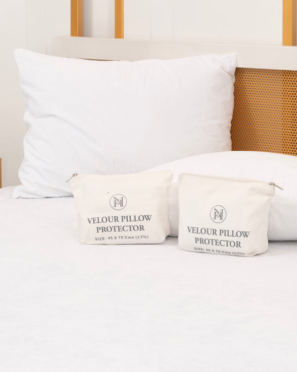 Velour  100% Premium Velour Cotton Pillow Protector