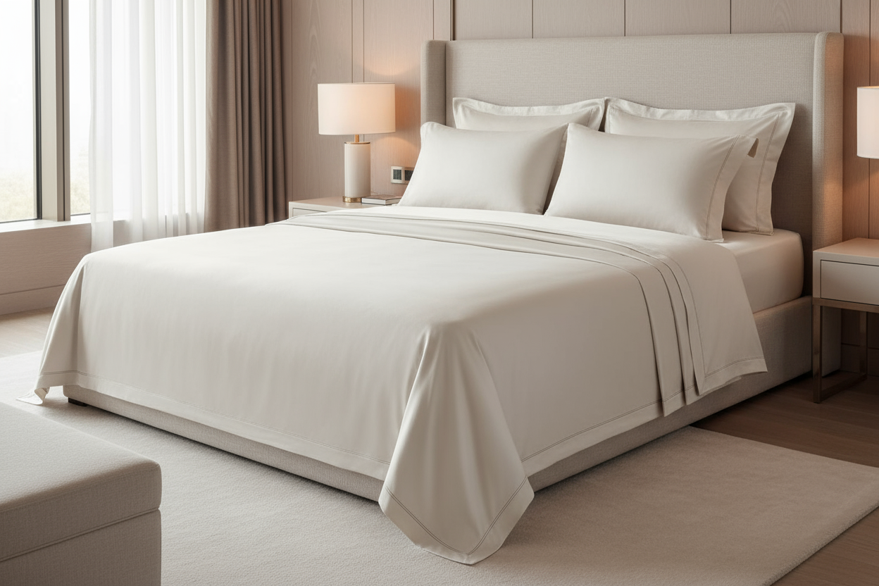 Redefine your sleep with the MaiahHome Luxury Cotton Bed Sheet Set, made from 100% fine long-staple cotton.

Crafted for timeless comfort and sophistication, each piece is prewashed for softness and finished with a smooth sateen weave.

The set includes a fitted sheet, flat sheet, and two pillow covers — ensuring a complete bedding experience that exudes luxury.

Ideal for year-round use, it maintains breathability while giving your bedroom an elegant, hotel-inspired feel.

Key Features:

100% premium cotto