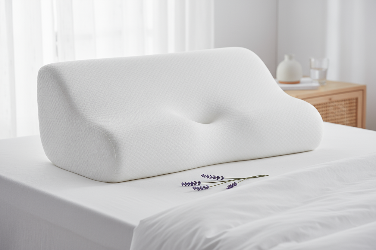 The Sense of Dreams Lavender Memory Pillow blends science and serenity — designed to contour your neck and shoulders while releasing soothing lavender essence for better sleep.

Crafted from high-density memory foam and breathable bamboo fabric, it ensures cool comfort through every season.

Perfect for relieving stress, neck pain, and insomnia, this pillow redefines what true rest feels like.